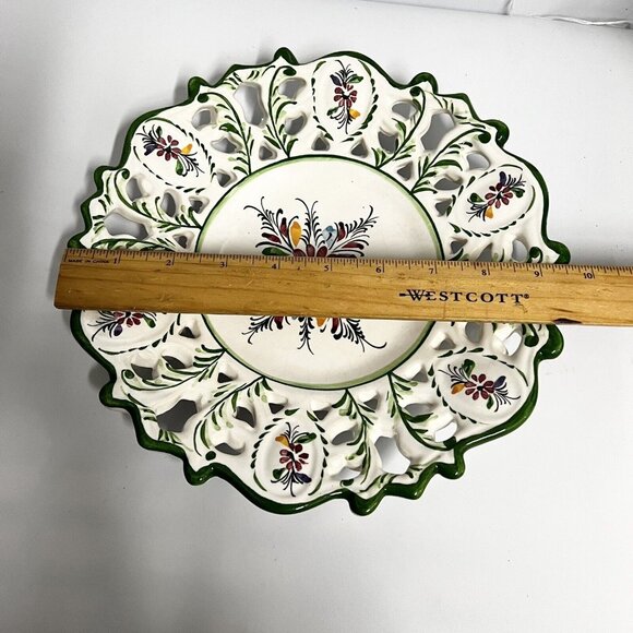 Neuwirth Made in Portugal Floral Reticulated Plate 10” - Picture 7 of 8